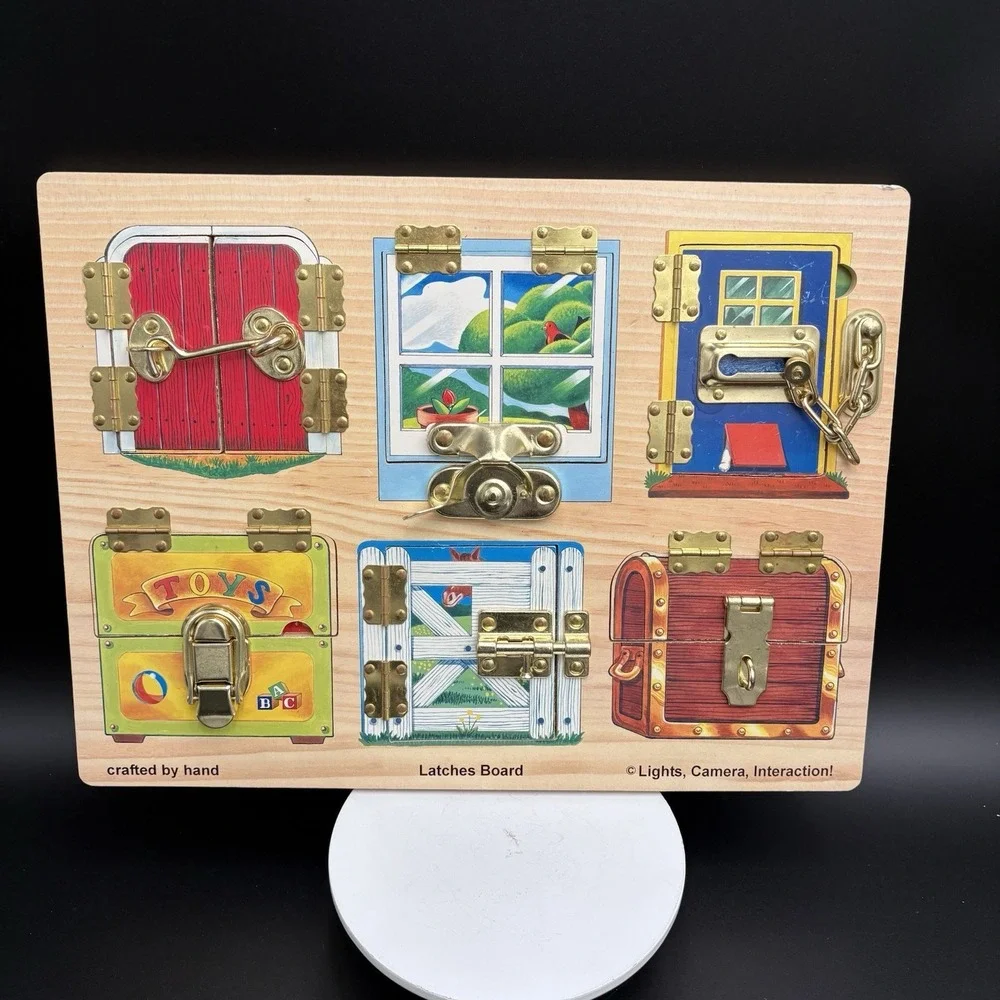 Vintage Rare Melissa And Doug Light Camera Interaction Doors Puzzle Toy